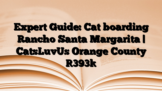 Expert Guide: Cat boarding Rancho Santa Margarita | CatsLuvUs Orange County