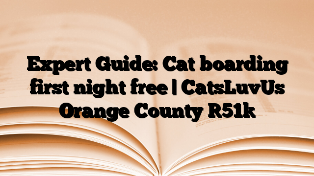 Expert Guide: Cat boarding first night free | CatsLuvUs Orange County