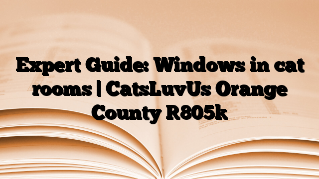 Expert Guide: Windows in cat rooms | CatsLuvUs Orange County