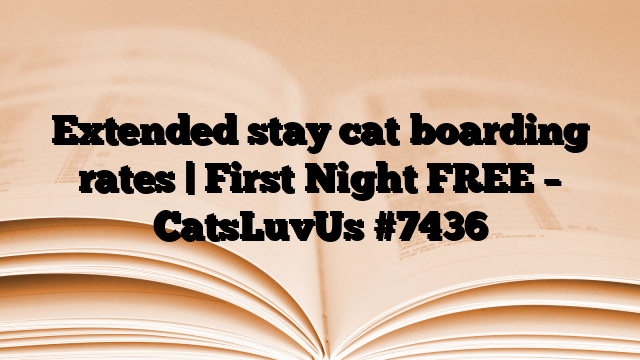 Extended stay cat boarding rates | First Night FREE – CatsLuvUs