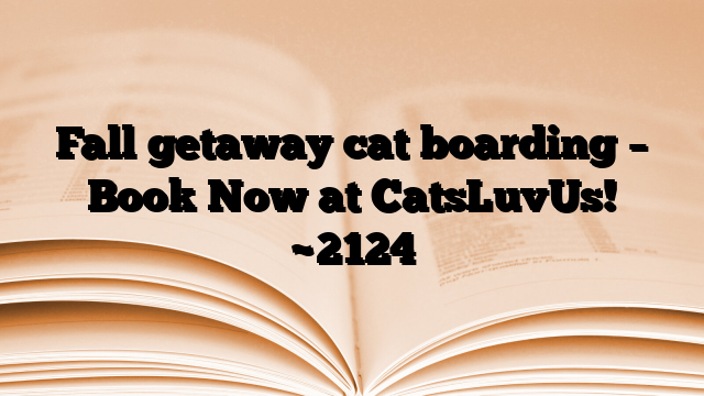 Fall getaway cat boarding – Book Now at CatsLuvUs!