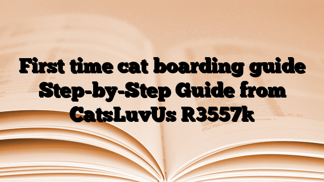 First time cat boarding guide Step-by-Step Guide from CatsLuvUs