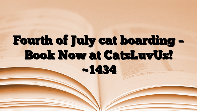 Fourth of July cat boarding – Book Now at CatsLuvUs!
