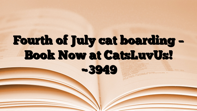 Fourth of July cat boarding – Book Now at CatsLuvUs!