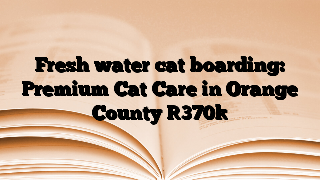 Fresh water cat boarding: Premium Cat Care in Orange County