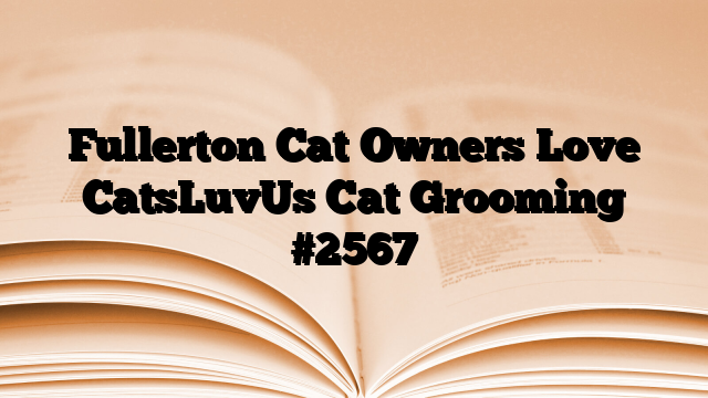 Fullerton Cat Owners Love CatsLuvUs Cat Grooming