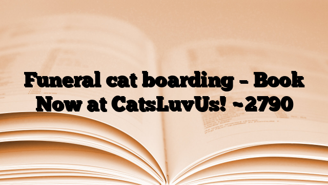 Funeral cat boarding – Book Now at CatsLuvUs!