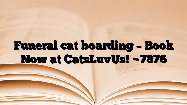 Funeral cat boarding – Book Now at CatsLuvUs!