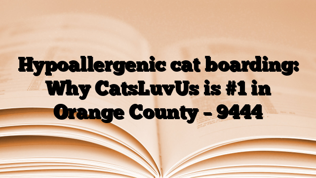 Hypoallergenic cat boarding: Why CatsLuvUs is #1 in Orange County