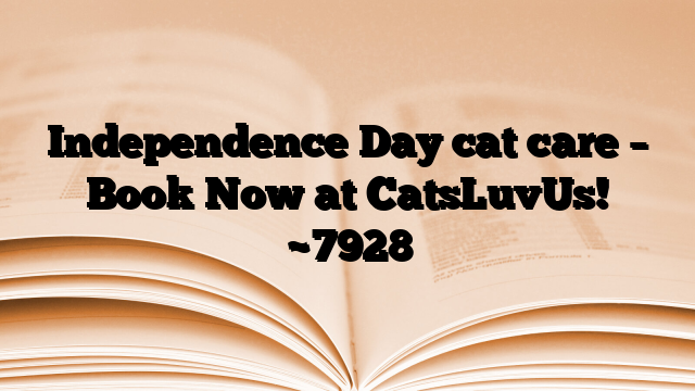 Independence Day cat care – Book Now at CatsLuvUs!