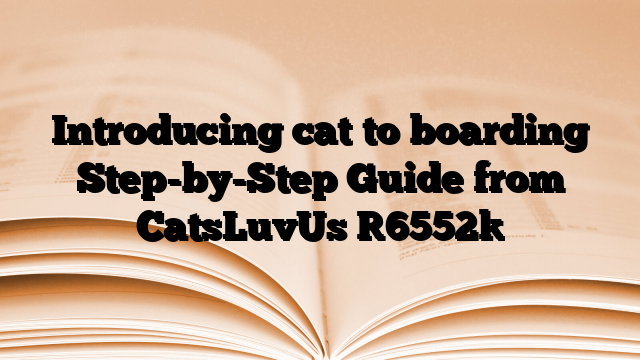 Introducing cat to boarding Step-by-Step Guide from CatsLuvUs