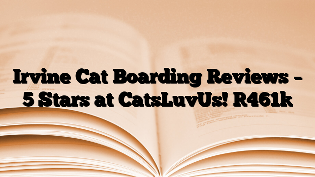 Irvine Cat Boarding Reviews – 5 Stars at CatsLuvUs!