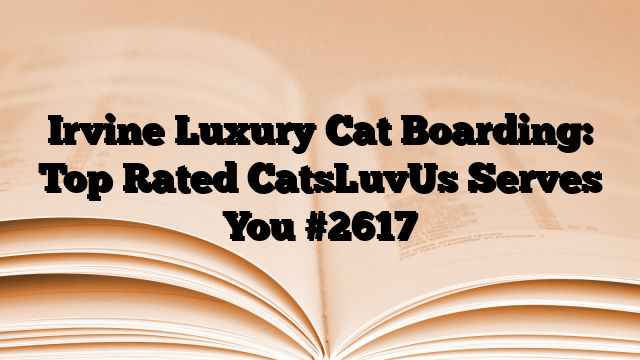 Irvine Luxury Cat Boarding: Top Rated CatsLuvUs Serves You