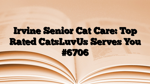 Irvine Senior Cat Care: Top Rated CatsLuvUs Serves You