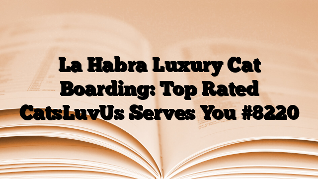 La Habra Luxury Cat Boarding: Top Rated CatsLuvUs Serves You