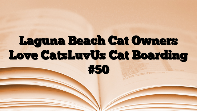Laguna Beach Cat Owners Love CatsLuvUs Cat Boarding
