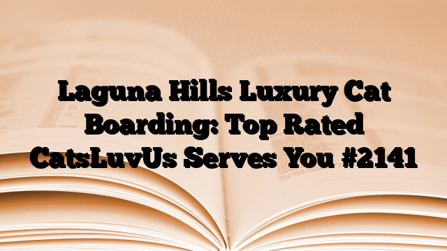 Laguna Hills Luxury Cat Boarding: Top Rated CatsLuvUs Serves You