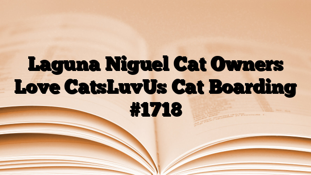Laguna Niguel Cat Owners Love CatsLuvUs Cat Boarding
