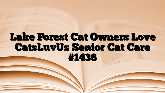 Lake Forest Cat Owners Love CatsLuvUs Senior Cat Care