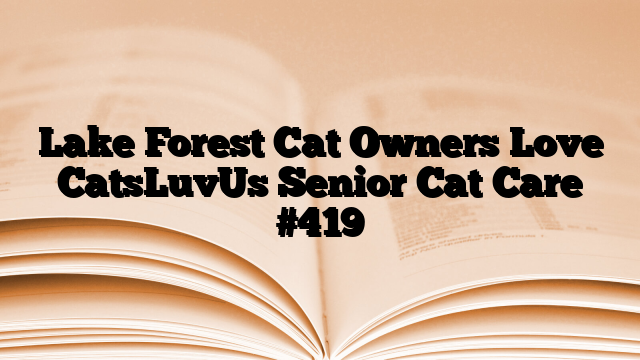 Lake Forest Cat Owners Love CatsLuvUs Senior Cat Care