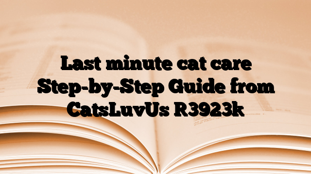 Last minute cat care Step-by-Step Guide from CatsLuvUs