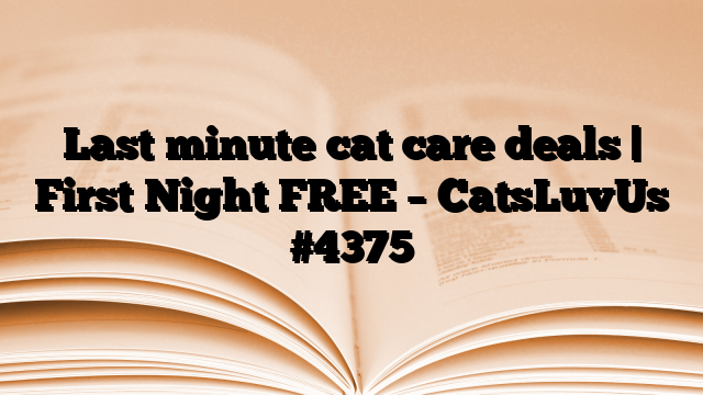 Last minute cat care deals | First Night FREE – CatsLuvUs