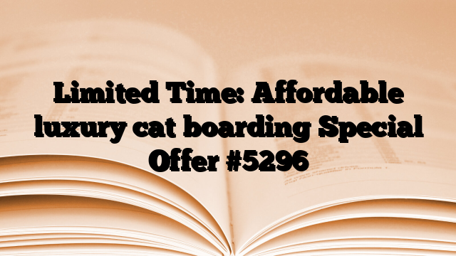 Limited Time: Affordable luxury cat boarding Special Offer
