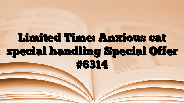 Limited Time: Anxious cat special handling Special Offer