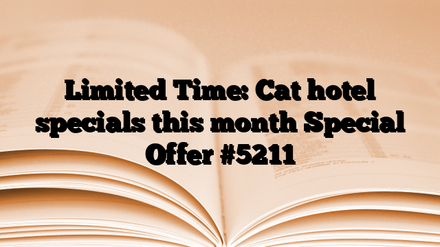 Limited Time: Cat hotel specials this month Special Offer