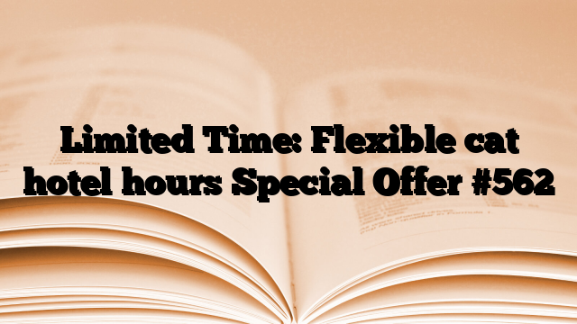 Limited Time: Flexible cat hotel hours Special Offer