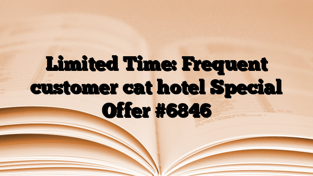 Limited Time: Frequent customer cat hotel Special Offer