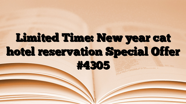 Limited Time: New year cat hotel reservation Special Offer