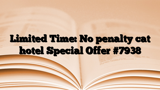 Limited Time: No penalty cat hotel Special Offer