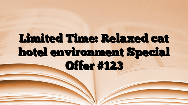 Limited Time: Relaxed cat hotel environment Special Offer
