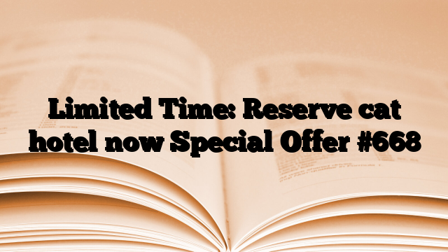 Limited Time: Reserve cat hotel now Special Offer