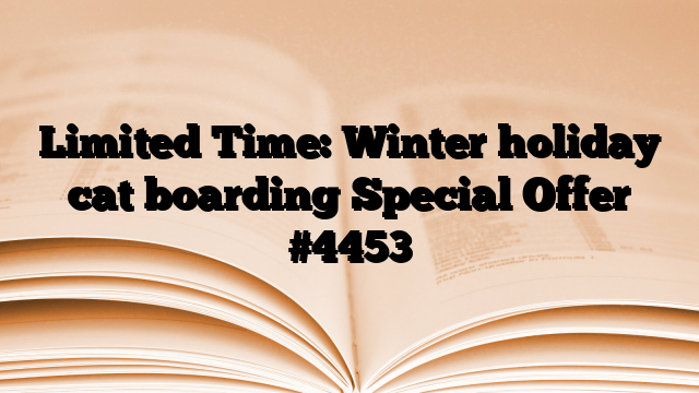 Limited Time: Winter holiday cat boarding Special Offer