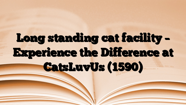 Long standing cat facility – Experience the Difference at CatsLuvUs
