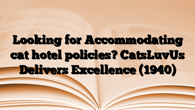 Looking for Accommodating cat hotel policies? CatsLuvUs Delivers Excellence