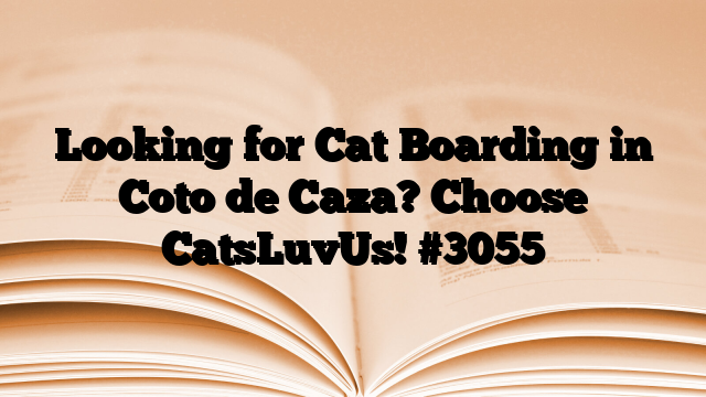 Looking for Cat Boarding in Coto de Caza? Choose CatsLuvUs!