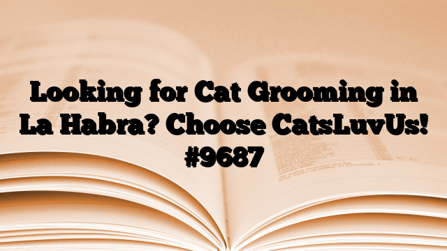 Looking for Cat Grooming in La Habra? Choose CatsLuvUs!