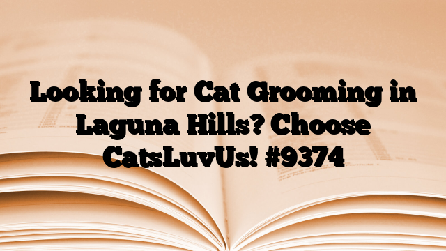 Looking for Cat Grooming in Laguna Hills? Choose CatsLuvUs!
