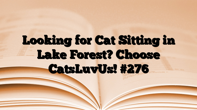 Looking for Cat Sitting in Lake Forest? Choose CatsLuvUs!