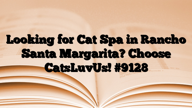 Looking for Cat Spa in Rancho Santa Margarita? Choose CatsLuvUs!