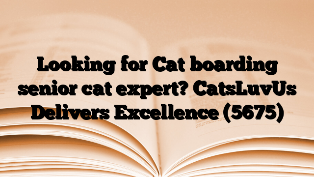 Looking for Cat boarding senior cat expert? CatsLuvUs Delivers Excellence