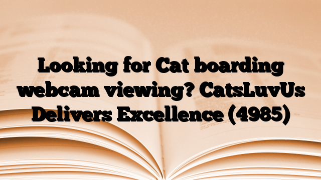 Looking for Cat boarding webcam viewing? CatsLuvUs Delivers Excellence