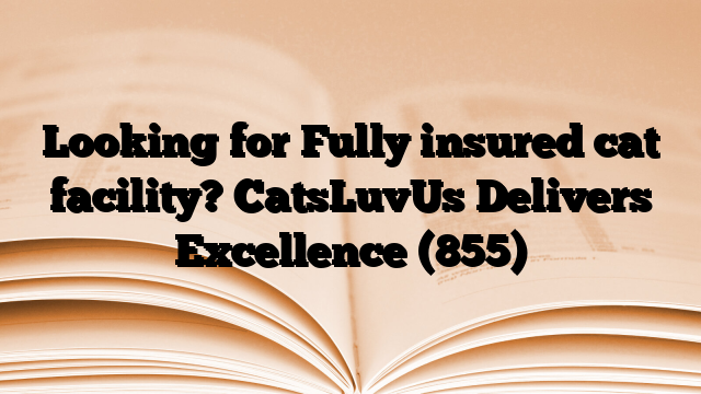 Looking for Fully insured cat facility? CatsLuvUs Delivers Excellence