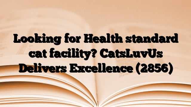 Looking for Health standard cat facility? CatsLuvUs Delivers Excellence