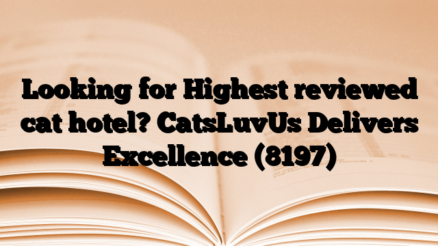 Looking for Highest reviewed cat hotel? CatsLuvUs Delivers Excellence