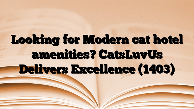 Looking for Modern cat hotel amenities? CatsLuvUs Delivers Excellence