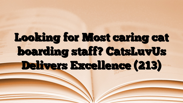 Looking for Most caring cat boarding staff? CatsLuvUs Delivers Excellence
